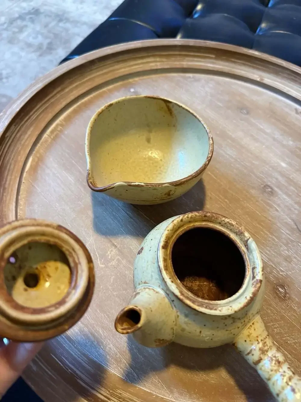 Tokoname Hand-made Mogake Teapot and cup/bowl